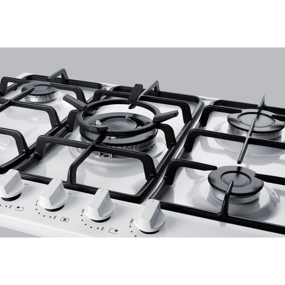 Summit Appliance 27 In Gas Cooktop In White With 5 Burners