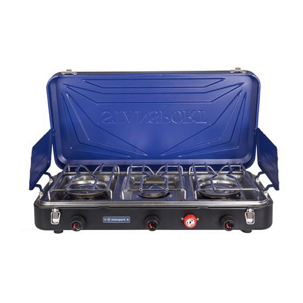 StanSport Outfitter Series 3-Burner Propane Stove Blue