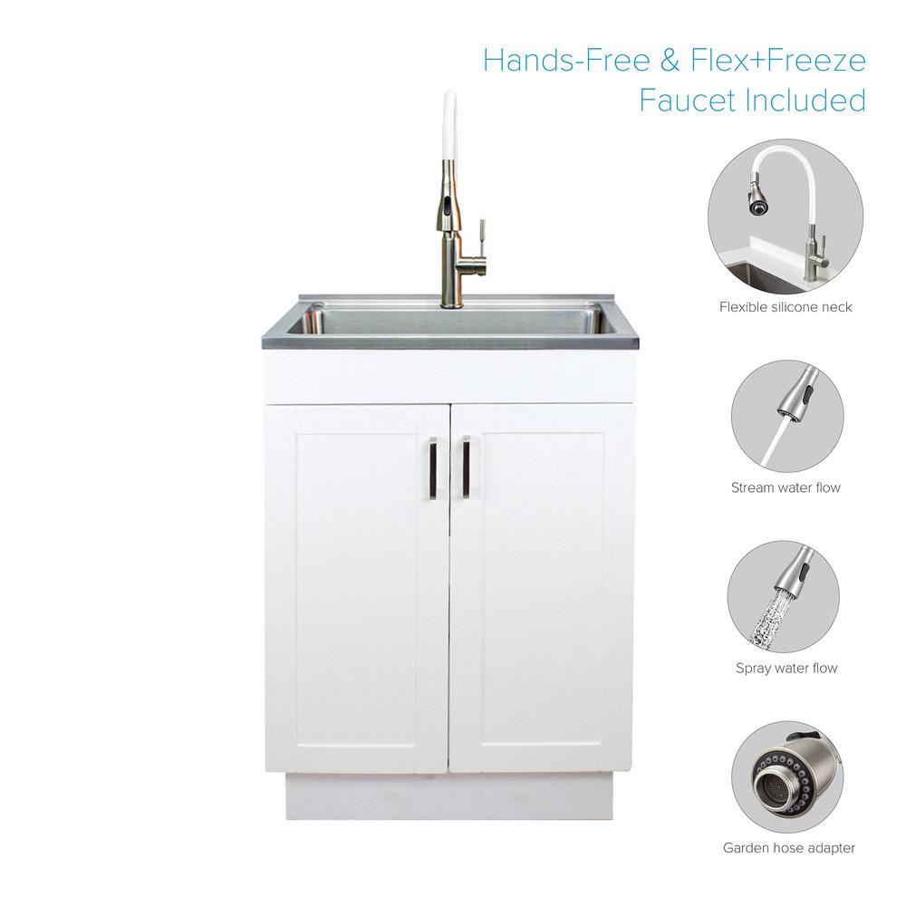 Stainless Steel Laundry Utility Sink, Laundry Sink Vanity Home Depot