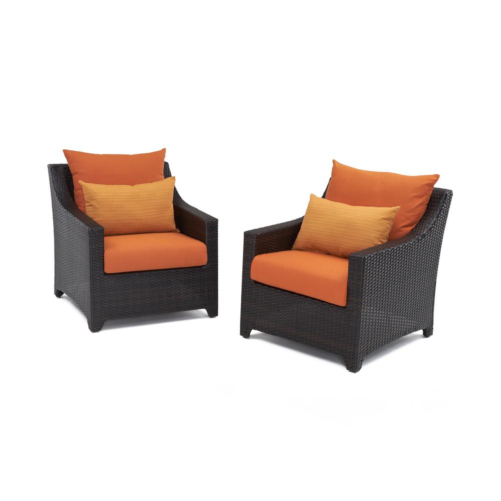 Rst Brands Deco Patio Club Chair With Tikka Orange Cushions 2 Pack Rst Brands Deco Patio Club Chair With Tikka Orange Cushions 2 Pack