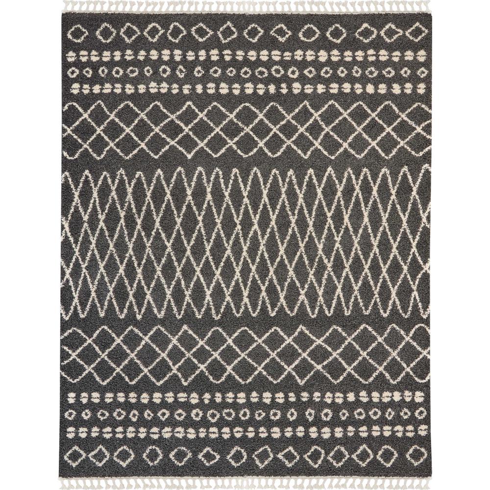 Nourison Marrakesh Shag 8' x 11' Black Plush Area Rug6462657 The