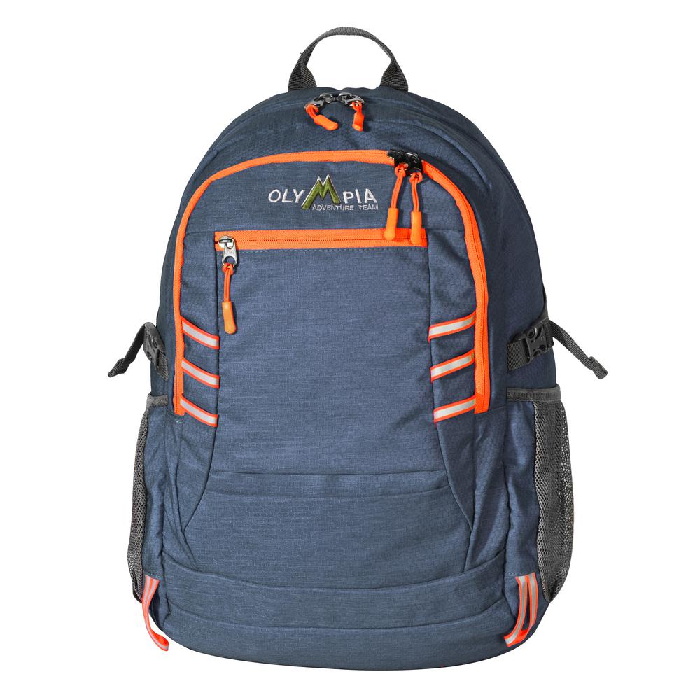 Olympia USA Eagle 25L 19 in. Gray and Blue Outdoor Backpack with padded ...