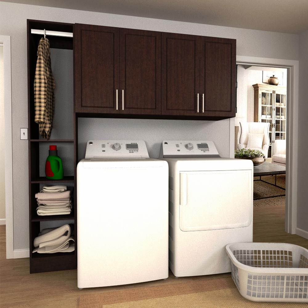 Design Laundry Room Cabinets laundry room cabinets storage the home depot madison 75 in w mocha tower cabinet kit
