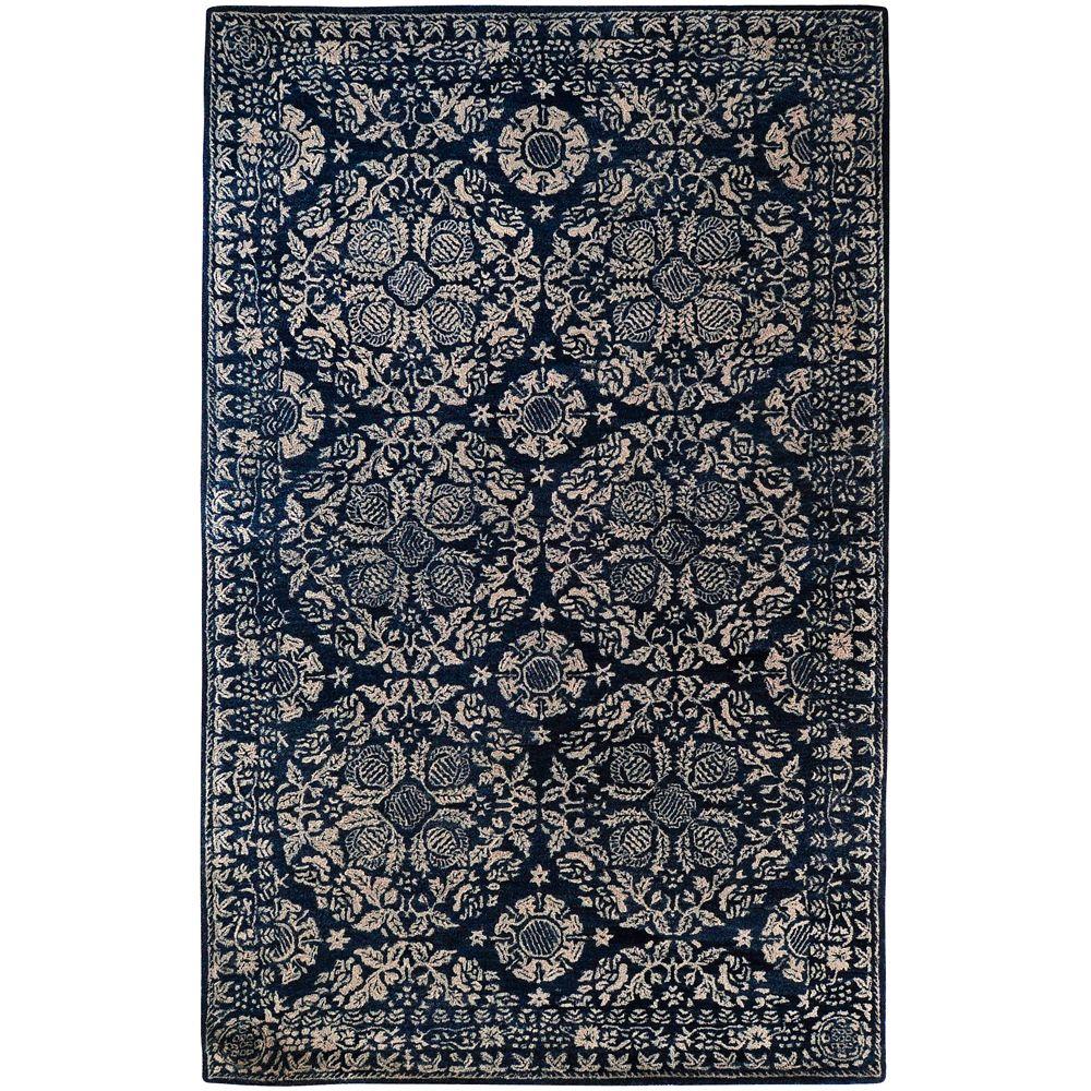 Geometric 5 X 8 Area Rugs The Home Depot Smithsonian China Blue 5 Ft X 8 Area Rug
