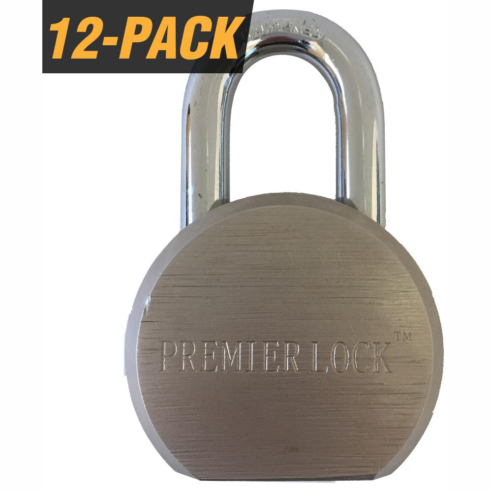 Grip Tight Tools 21/2 in. Premier Solid Steel Commercial Gate Keyed Padlock with Short Shackle