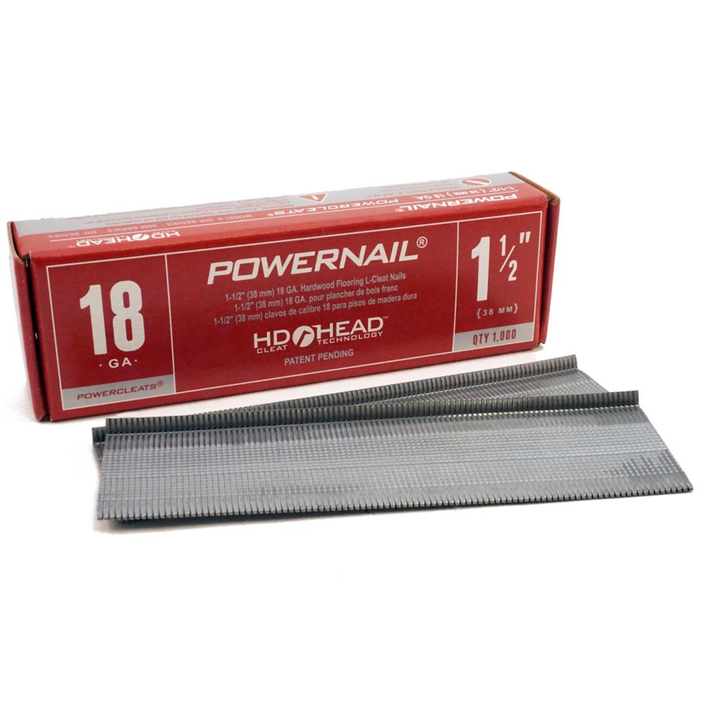 Powernail 1 1 2 In X 18 Gauge Powercleats Hardwood Flooring Nails