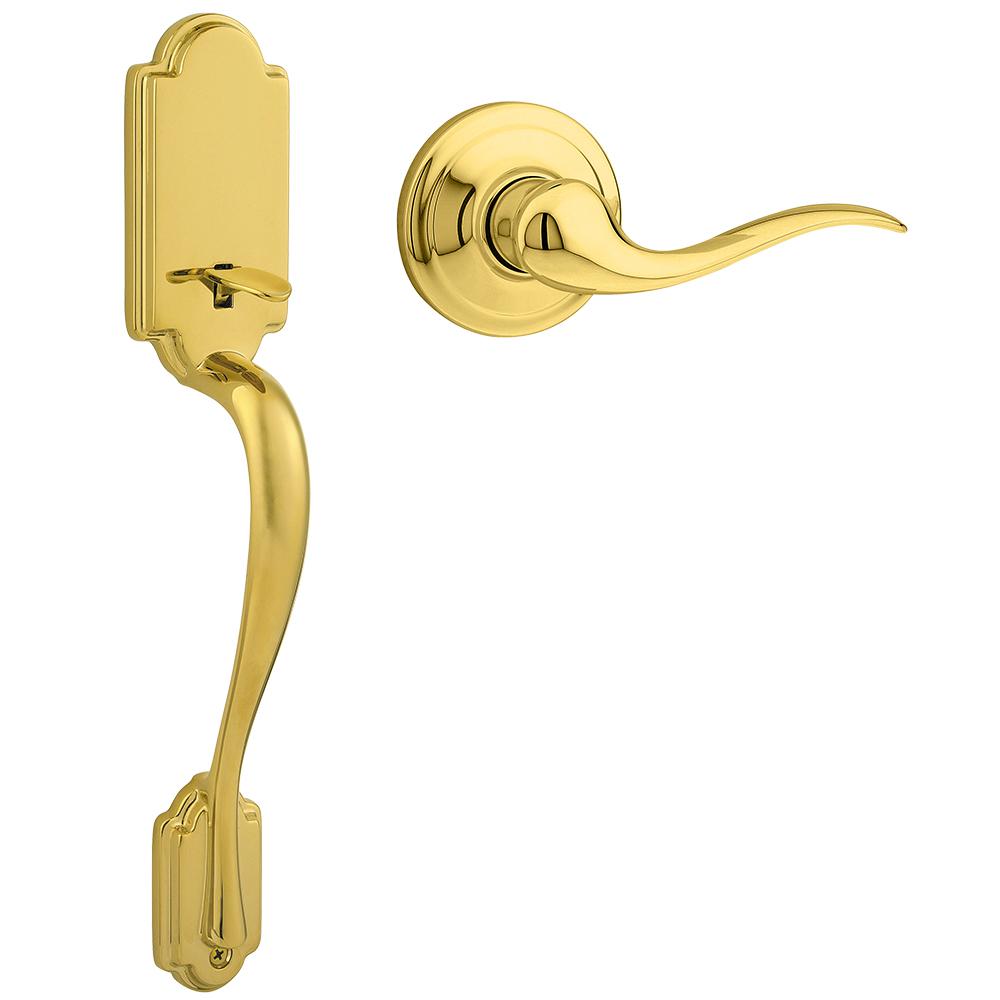 Kwikset Arlington Lifetime Polished Brass Handle Only Without