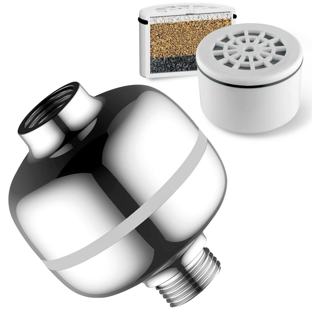 Shower Filters Water Filtration Systems The Home Depot Universal Shower Filter In Chrome