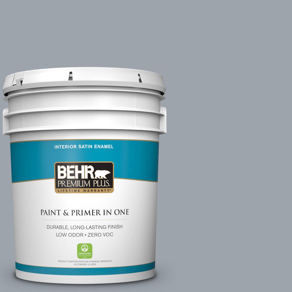 BEHR Premium Plus 5 gal. N2201 Spun Wool Satin Enamel Zero VOC