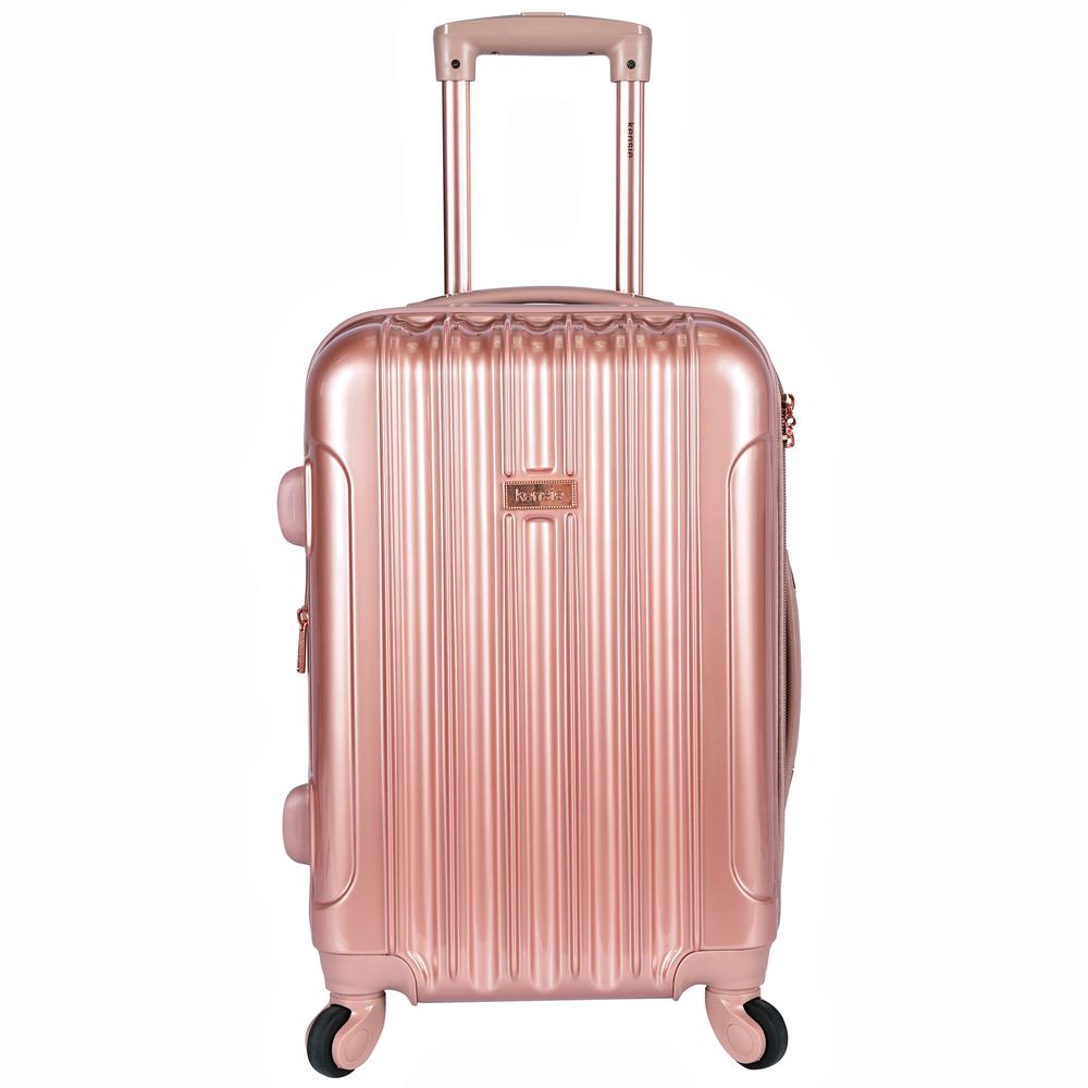 metallic pink suitcase