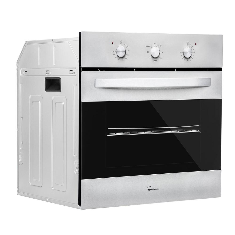 Empava 24 in. Convection Single Electric Wall Oven in Stainless Steel ...