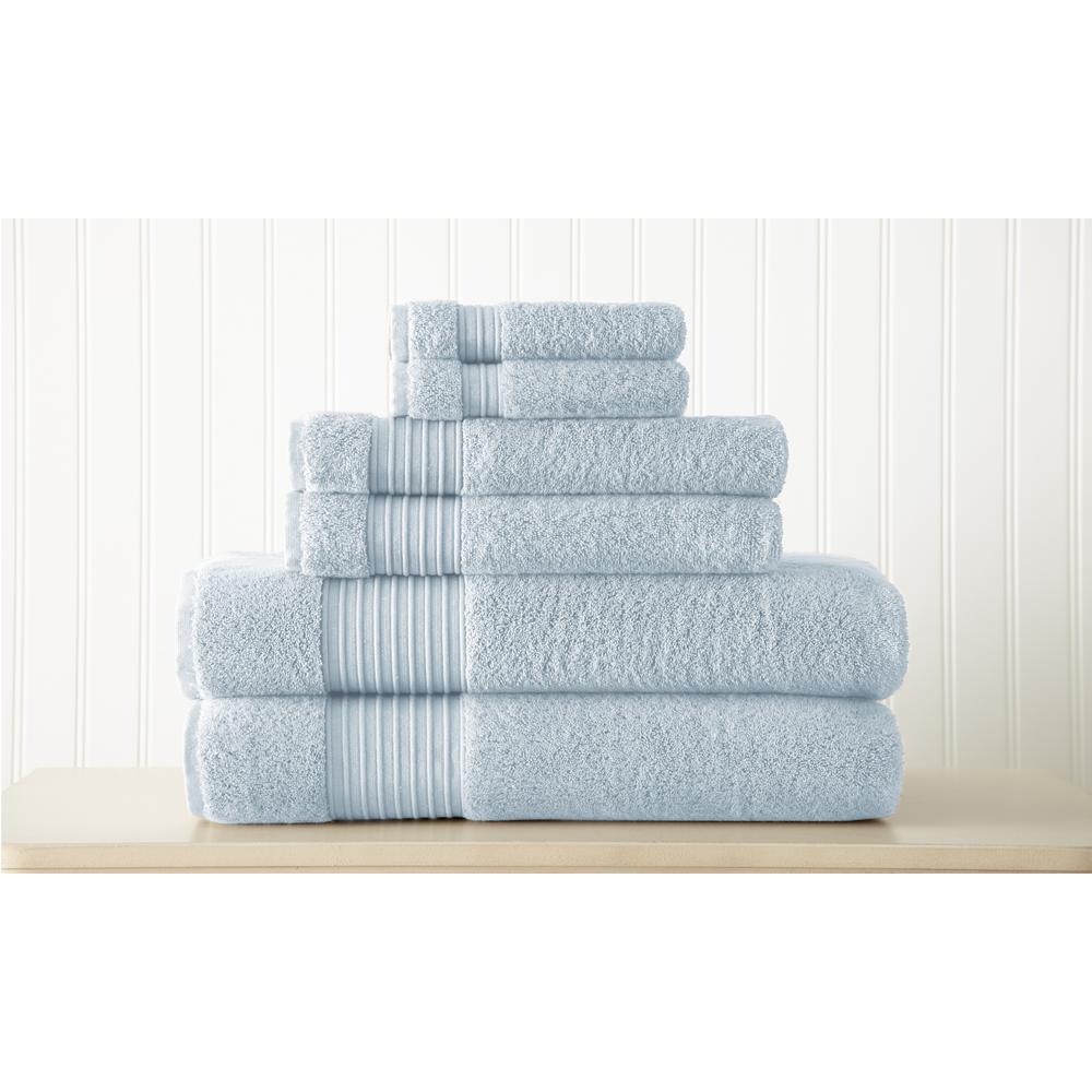 light blue ribbed hand towels