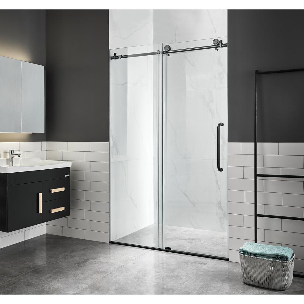 ANZZI Madam Series 60 in. x 76 in. Frameless Sliding Shower Door in