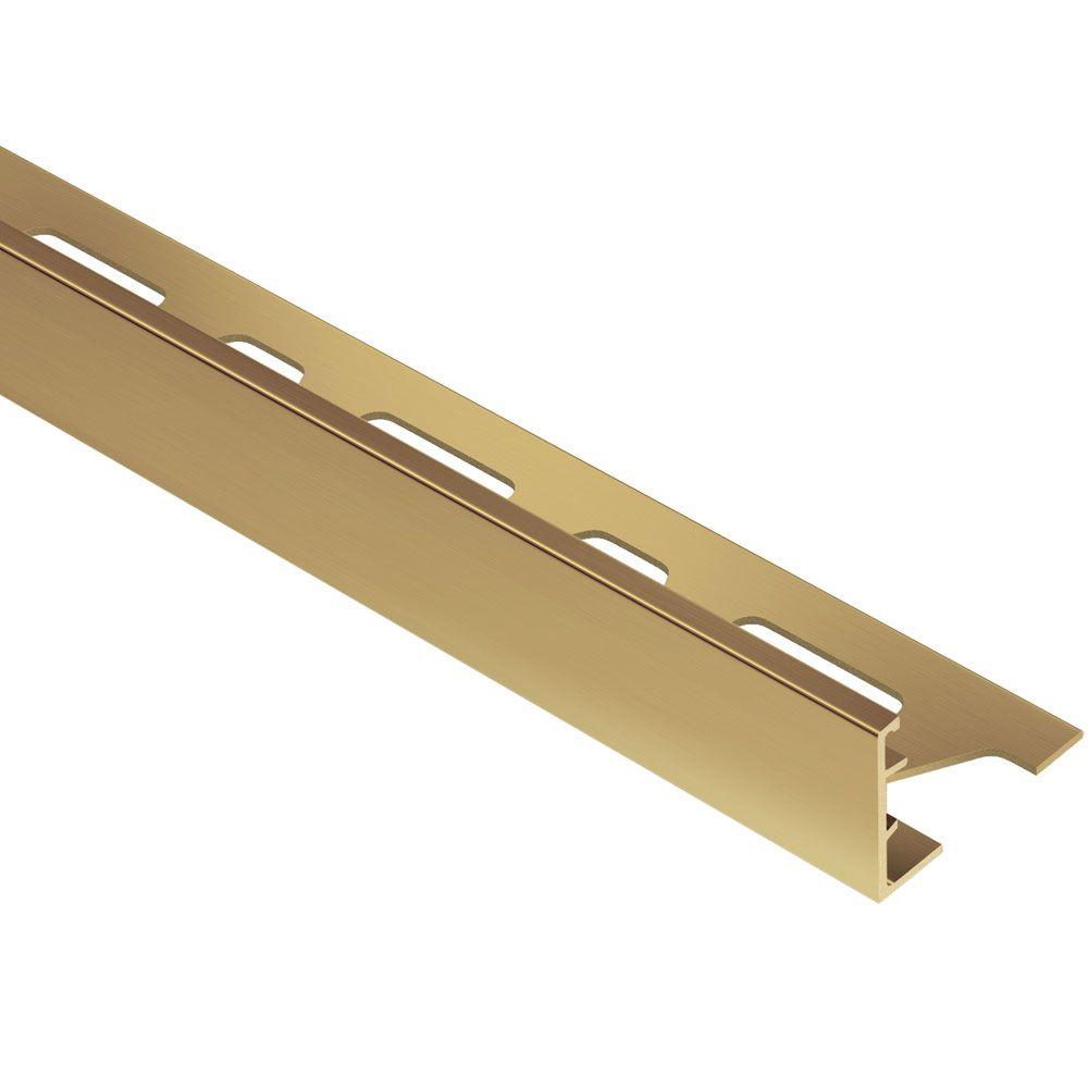 EAN 4011832000089 product image for Schluter Systems Schiene Solid Brass 11/16 in. x 8 ft. 2-1/2 in. Metal L-Angle T | upcitemdb.com