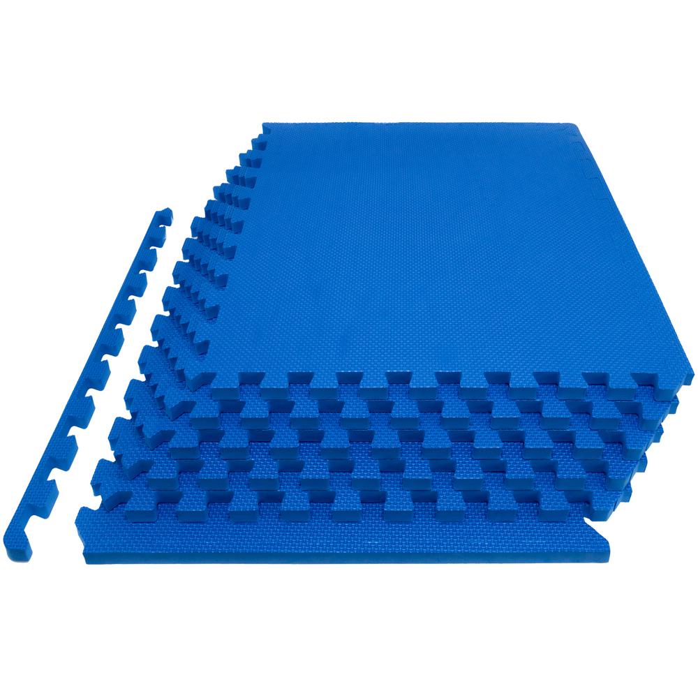 blue exercise mat