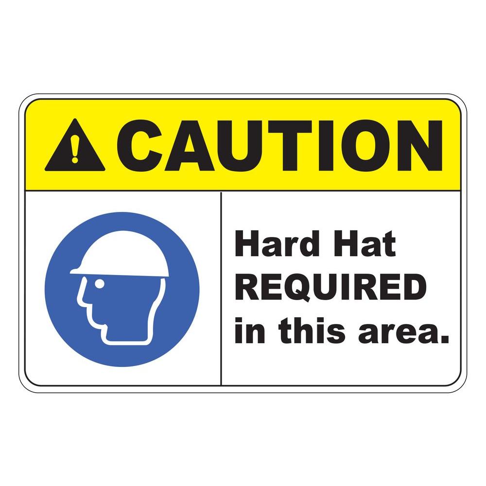 hard hat required sign