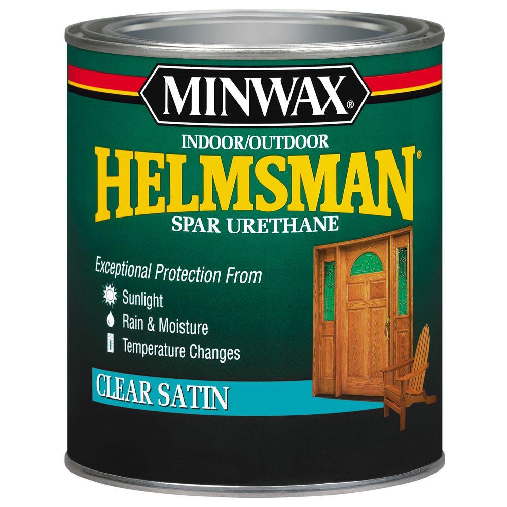 Minwax 1 qt. Clear Satin Helmsman Indoor/Outdoor Spar Urethane (4-Pack)