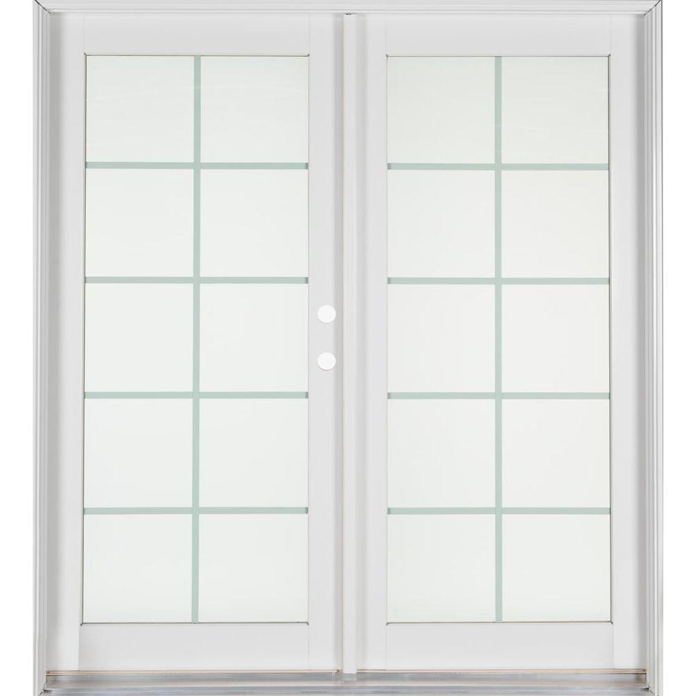 Ashworth Patio Doors Exterior The Home Depot White Aluminum Wood French Patio Door