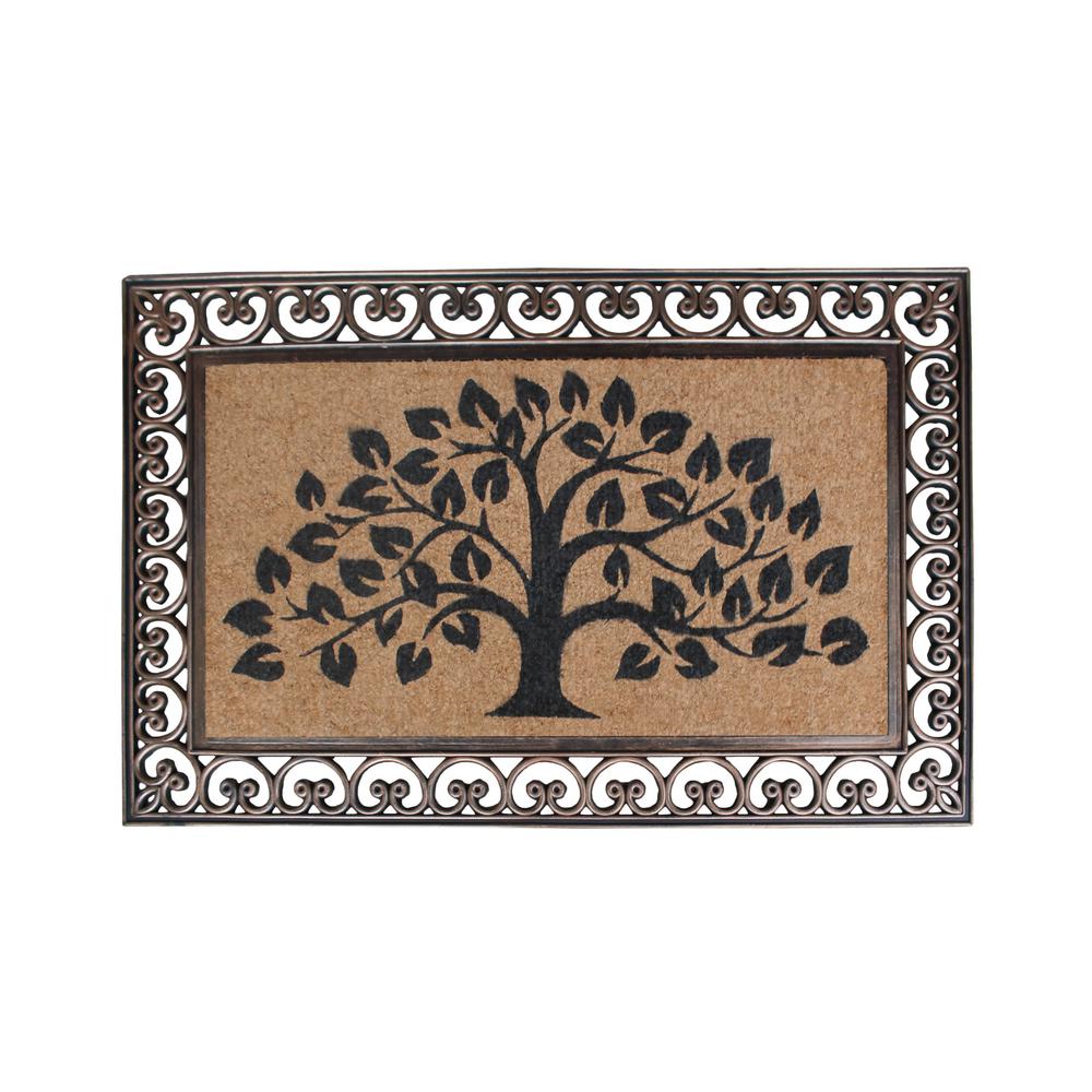 A1 Home Collections Hand Finished Tree Of Life Brown 30 In X 48