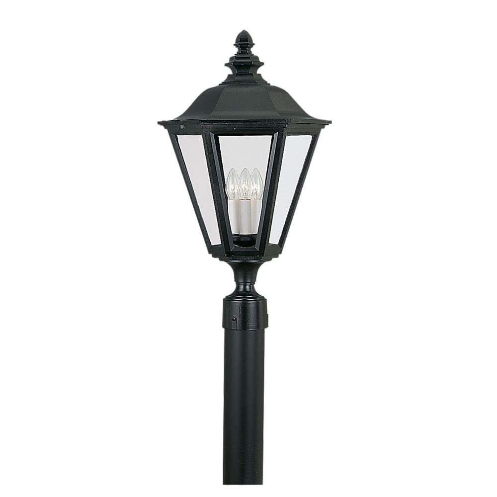 Sea Gull Lighting Bwood 3 Light Outdoor Black Post Top Sea Gull Lighting Bwood 3 Light Outdoor Black Post Top