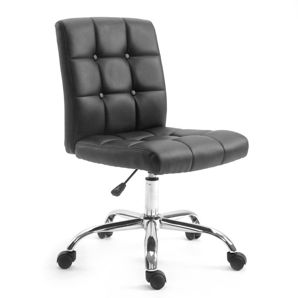 Adjule Height Mid Century Modern Office Chairs Home Aria Task Chair In Black