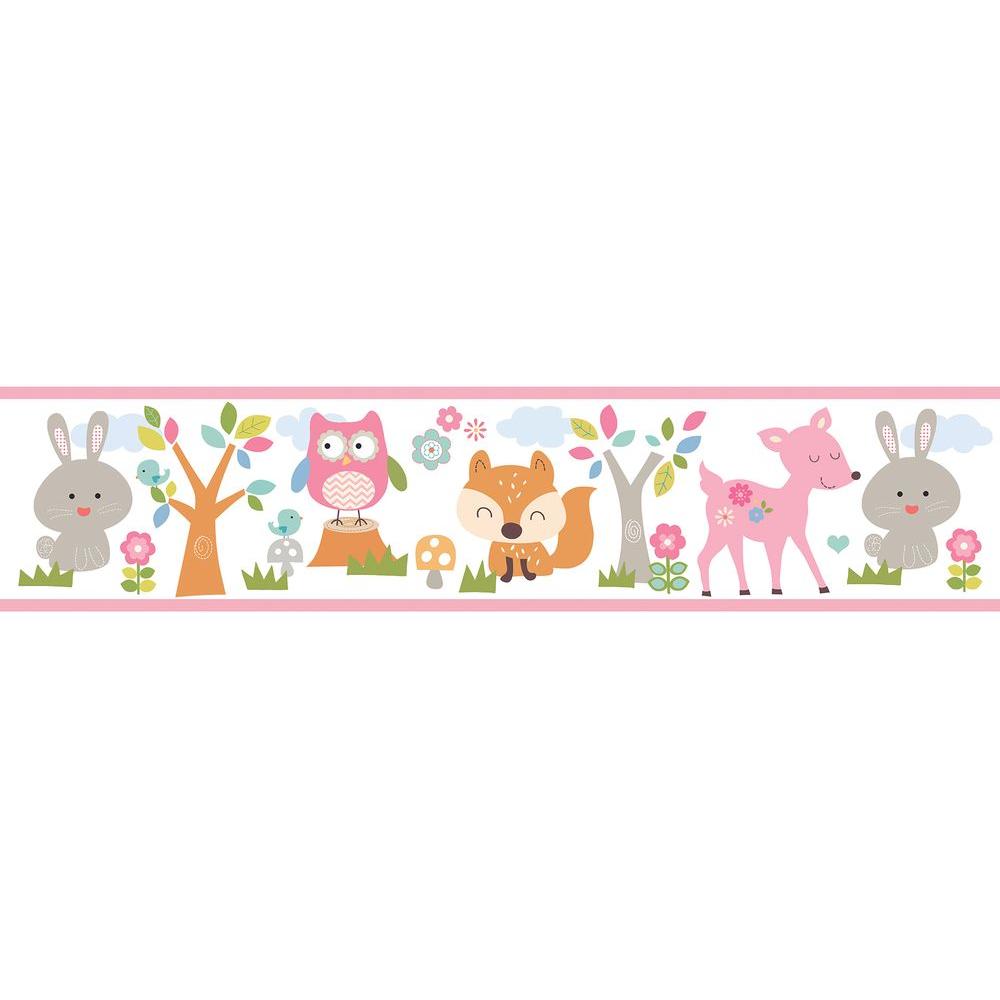 Butterfly Garden Pink Wallpaper Border Sample 443B97630SAM The