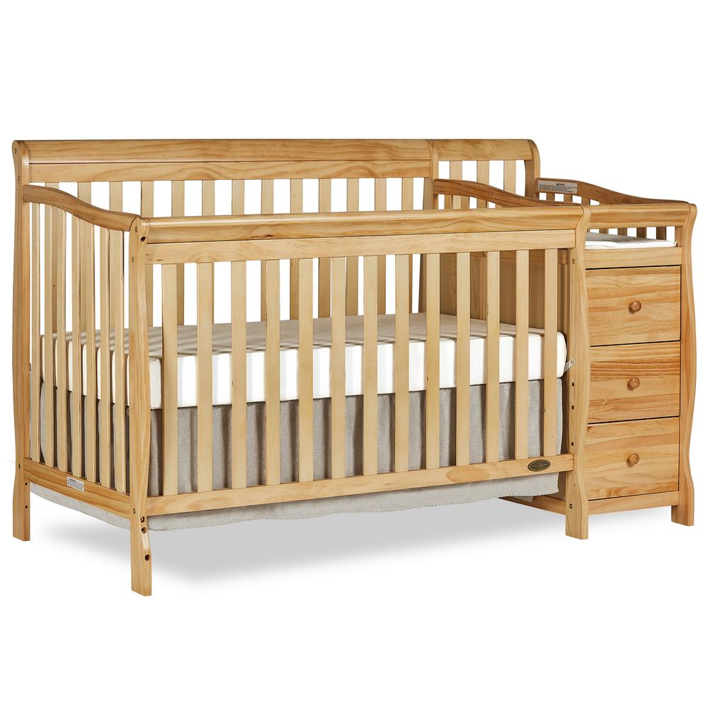 Dream On Me Brody Natural 5 In 1 Convertible Crib With Changer 620 N The Home Depot