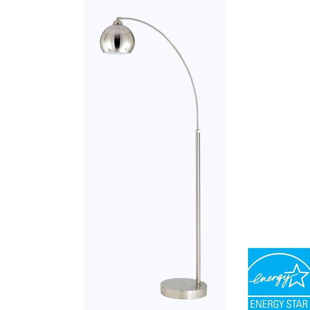 Cal Lighting Arc 72 In Brushed Steel Floor Lamp With Metal Shade Bo Cal Lighting Arc 72 In Brushed Steel Floor Lamp With Metal Shade