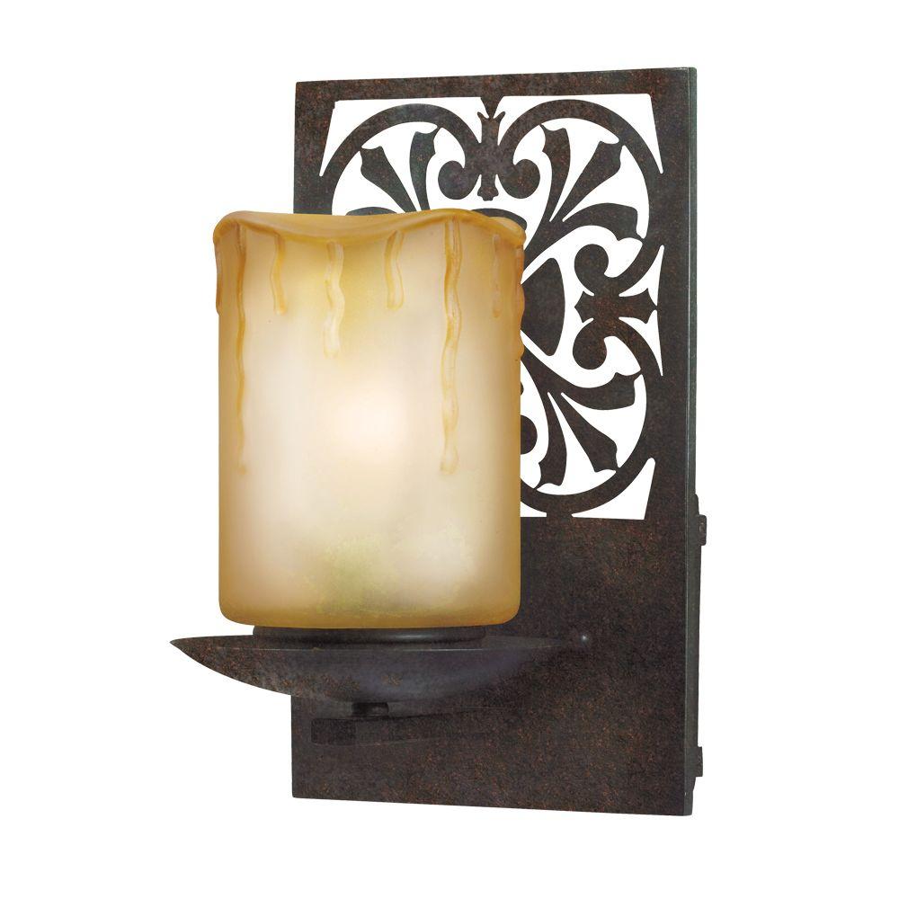 World Imports Adelaide Collection Bronze Outdoor WallMount SconceWI902689 The Home Depot