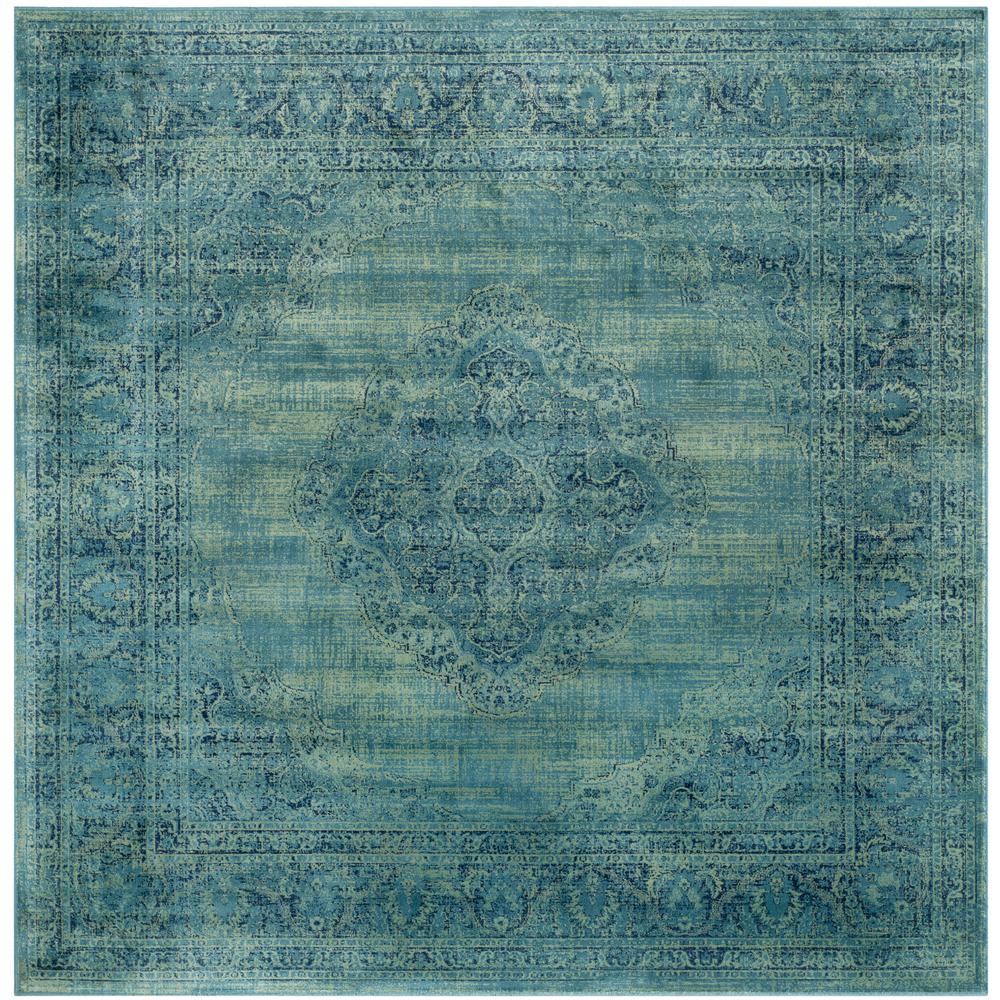 Safavieh Vintage Turquoise/Multi 6 ft. x 6 ft. Square Area Rug-VTG112