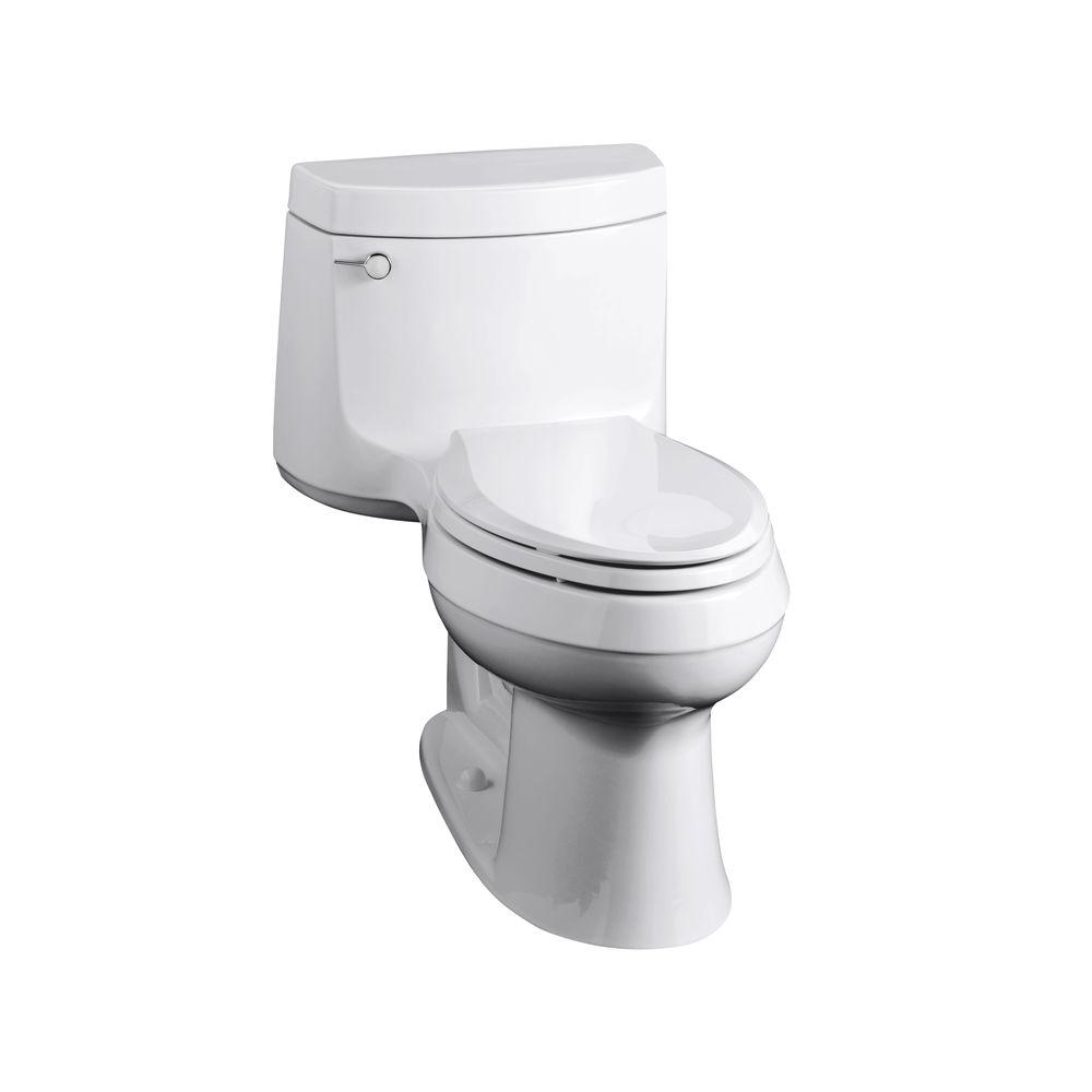 KOHLER Cimarron Comfort Height 1Piece 1.6 GPF Dual Flush Elongated Toilet in WhiteK34890