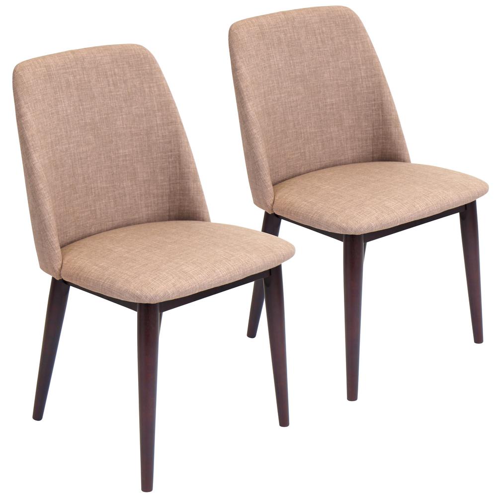 Lumisource Tintori Espresso and Brown Dining / Accent Chair (Set of 2