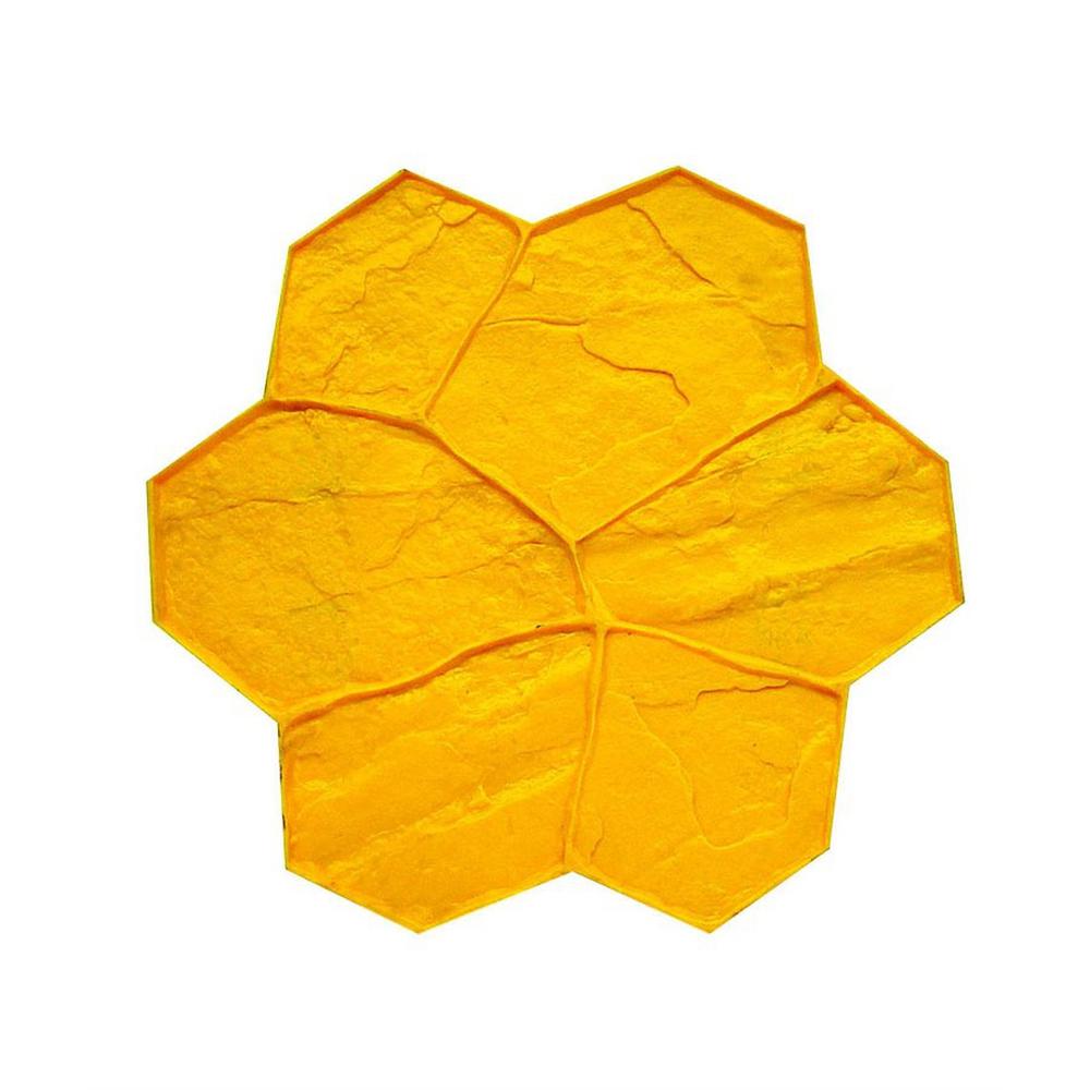 Bon Tool 29 in. x 29 in. Random Stone Yellow Texture Mat Concrete Stamp
