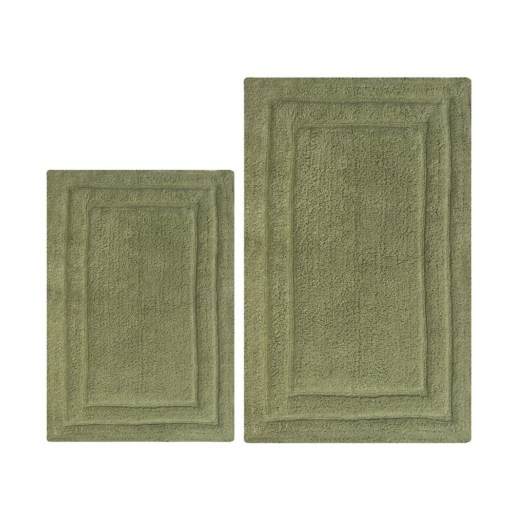 Benjara Clic Sage Green 34 In X 21 2 Piece Bath Rug Set Benjara Clic Sage Green 34 In X 21