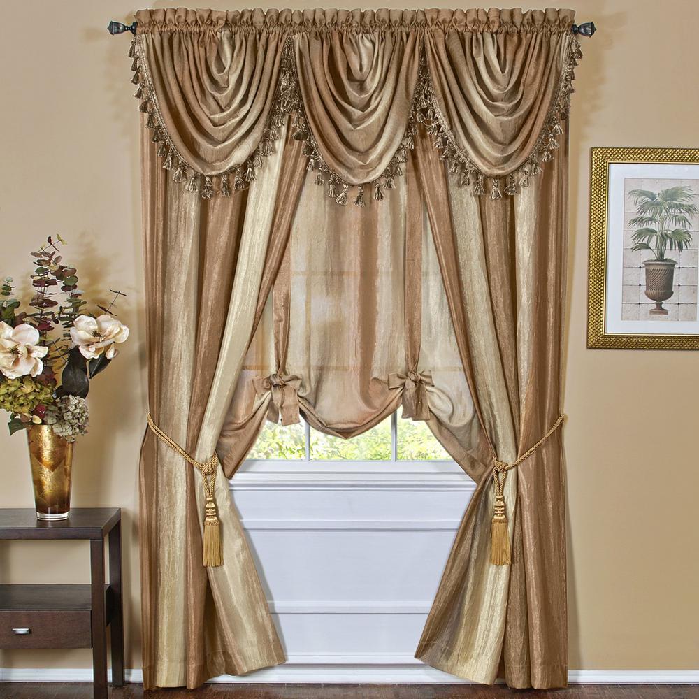 Achim Semi Opaque Ombre Polyester 50 In W X 63 In L Tie Up Shade