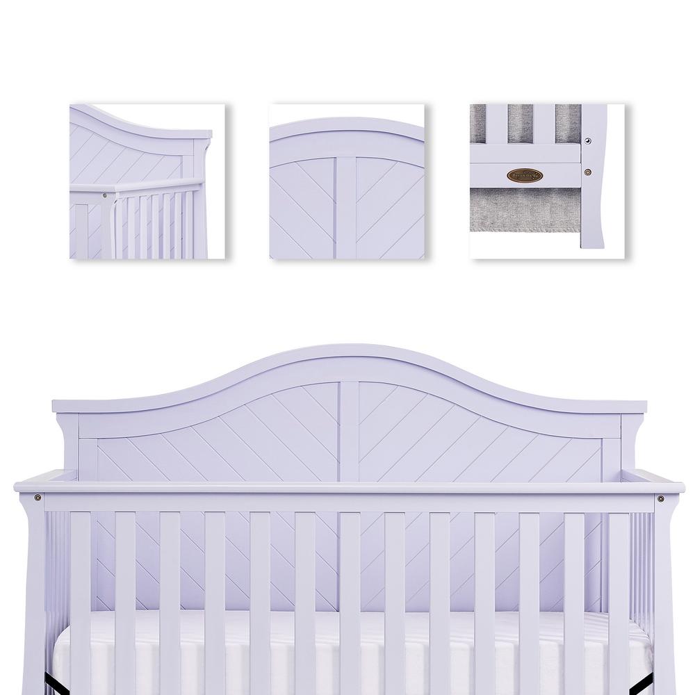 Dream On Me Kaylin Lavender Ice 5 In 1 Convertible Crib 730 Li