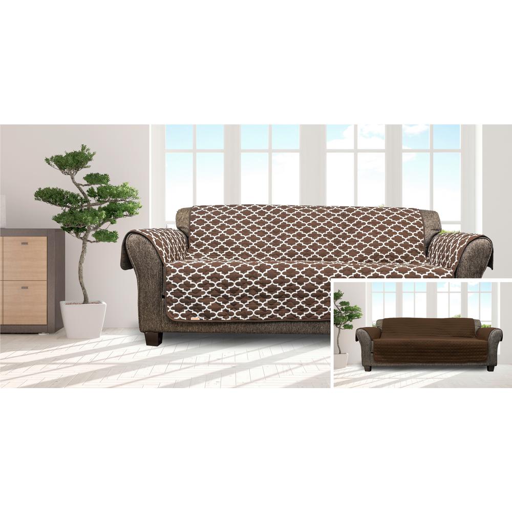 Duck River Coby Chocolate Reversible Water Resistent Microfiber Sofa Duck River Coby Chocolate Reversible Water Resistent Microfiber Sofa Cover