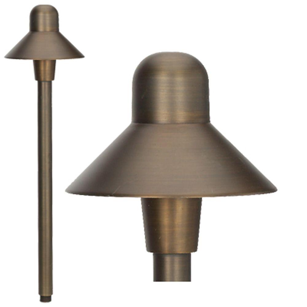 Best Quality Lighting 1-Light Antique Bronze Die Cast Brass Path Light