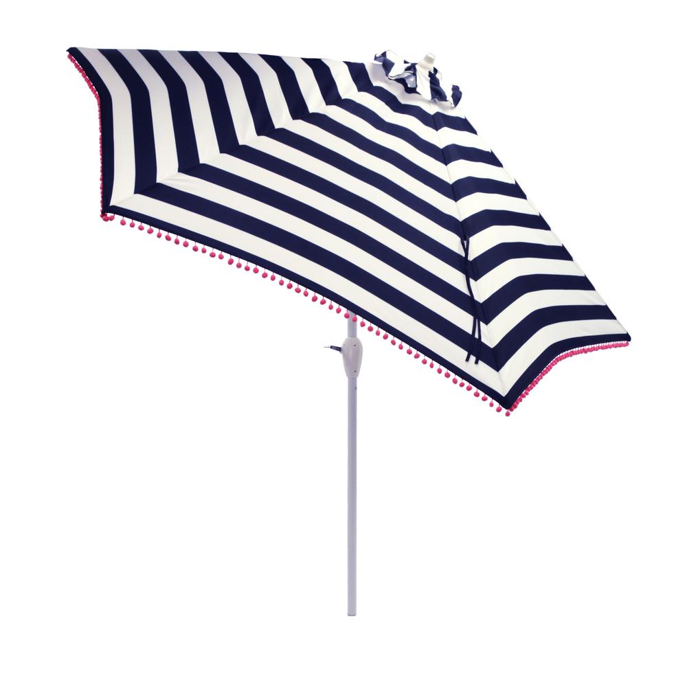 Striped Patio Umbrellas Patio Furniture The Home Depot