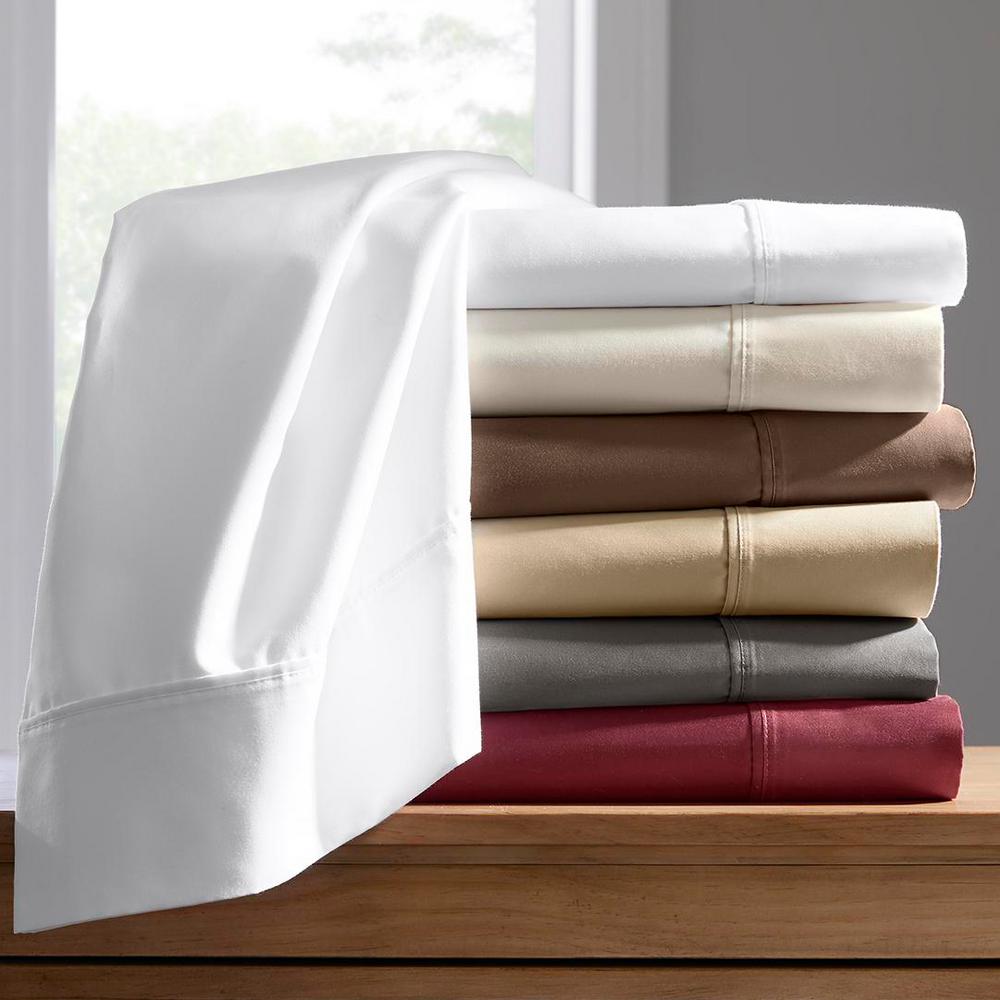 Inlcudes 2 Pillow Cases Ivory Solid / Plain Deep Pocket King Size 1500 Thread Count / 1500Tc Sateen Weave Long Staple 100-Percent Ultra Soft Egyptian Cotton 4 Piece Bed Sheet Set 