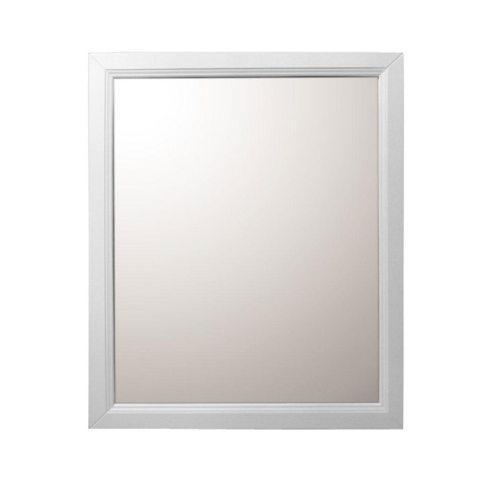 Bellaterra Home Irwindale 24 in. W x 30 in. L Wood Surface-Mount Mirrored Medicine Cabinet in White