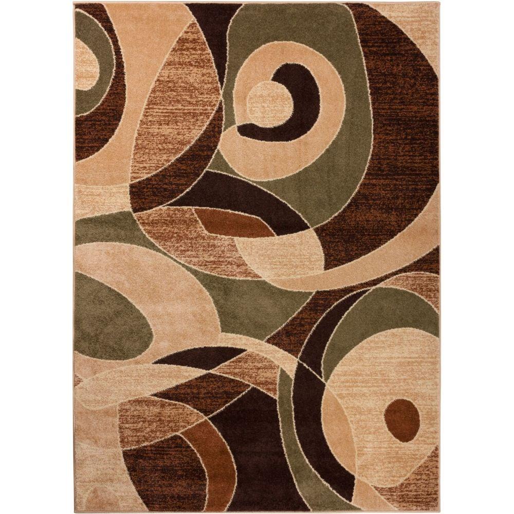 Well Woven Sydney Zen Abstract MidCentury Green 7 ft. 10 in. x 10 ft