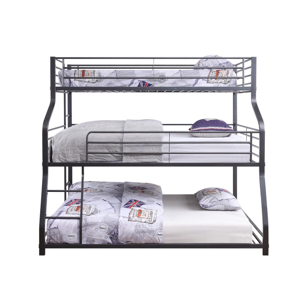 Acme Furniture Caius Ii Metal Triple Bunk Bed 37450 The Home Depot Caius Ii Metal Triple Bunk Bed
