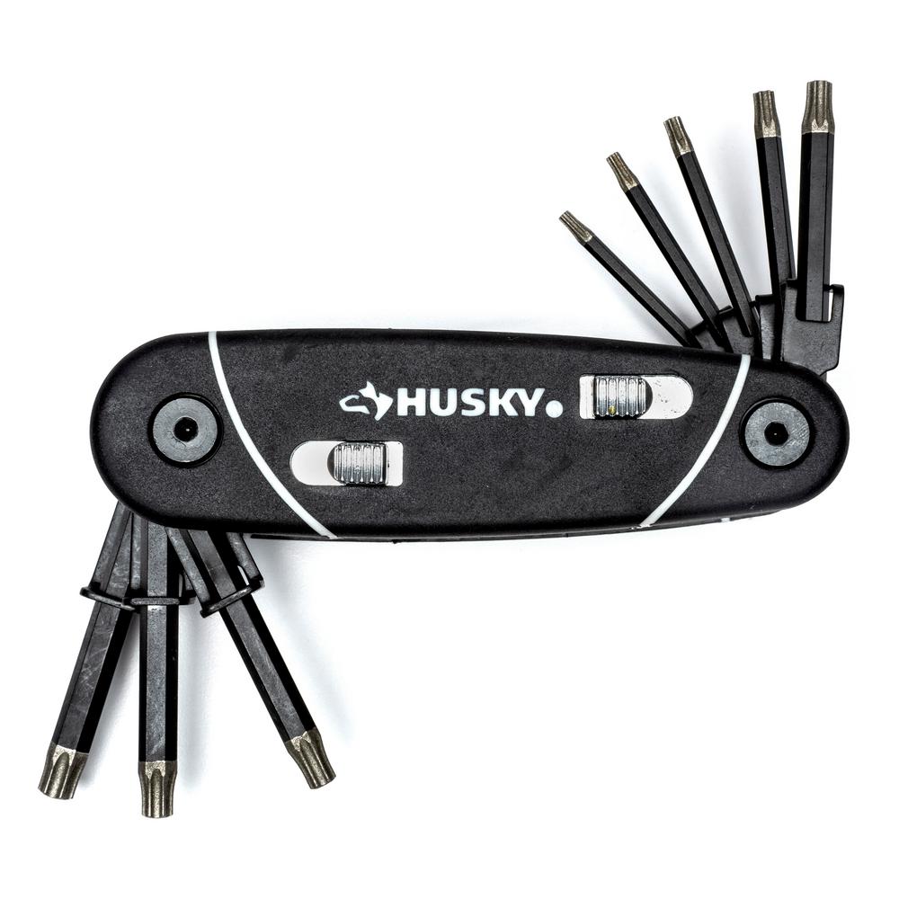 Husky Folding Locking Diamond Hex Key Set Torx (8Piece)HFLDHKT8PC