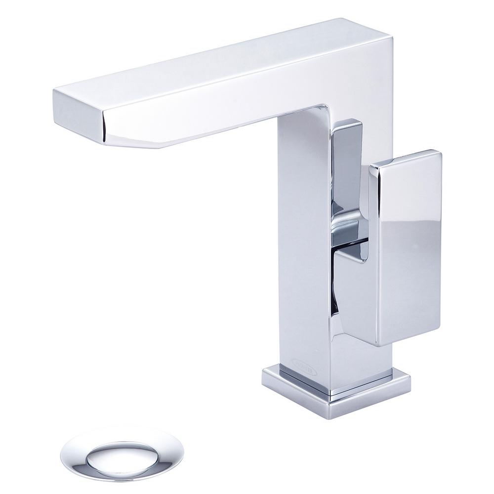 Pioneer Faucets Mod Single Hole Handle Bathroom Faucet In Polished Chrome With Side
