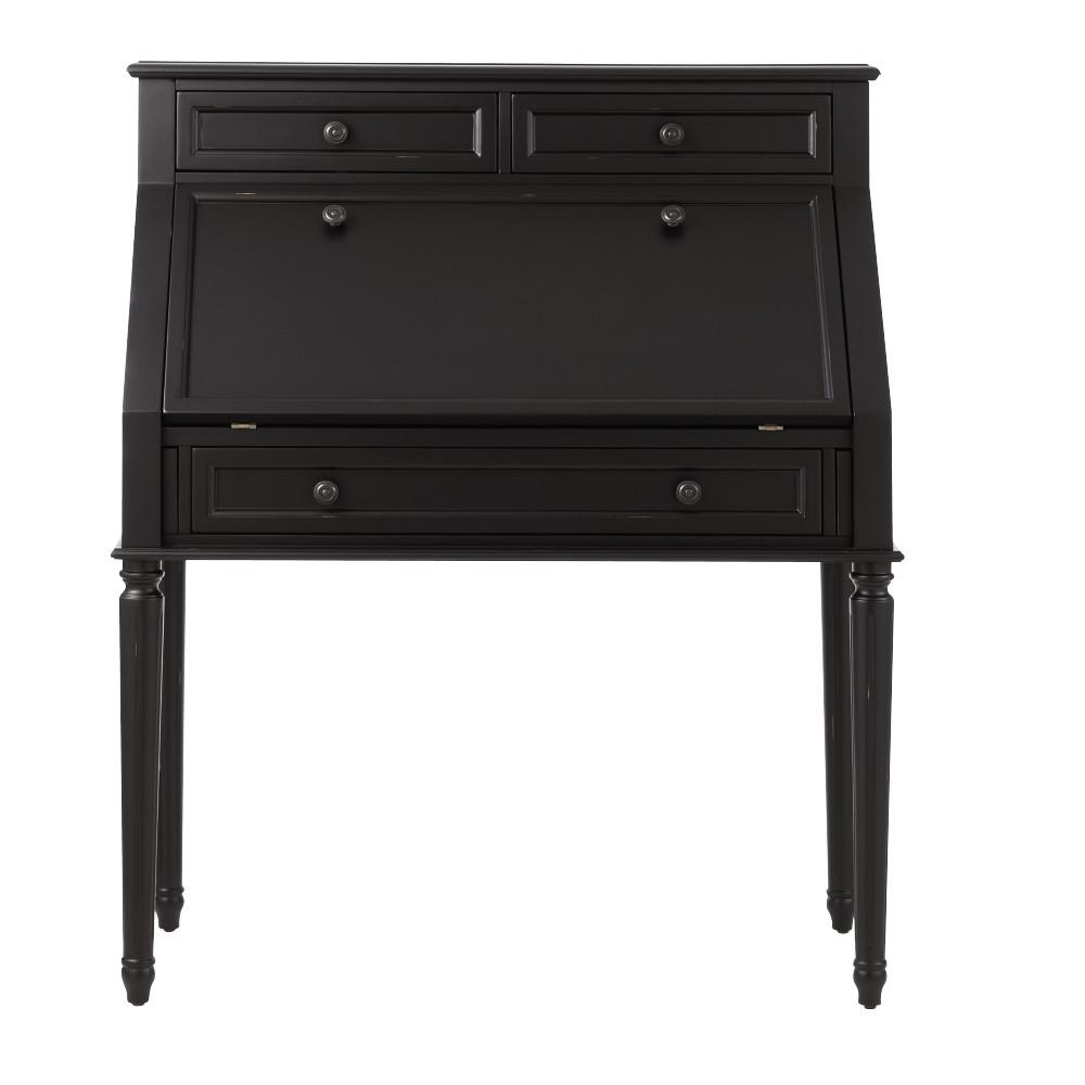 Martha Stewart Living Ingrid Rubbed Black Desk 9709100210 The Home Martha Stewart Living Ingrid Rubbed Black Desk