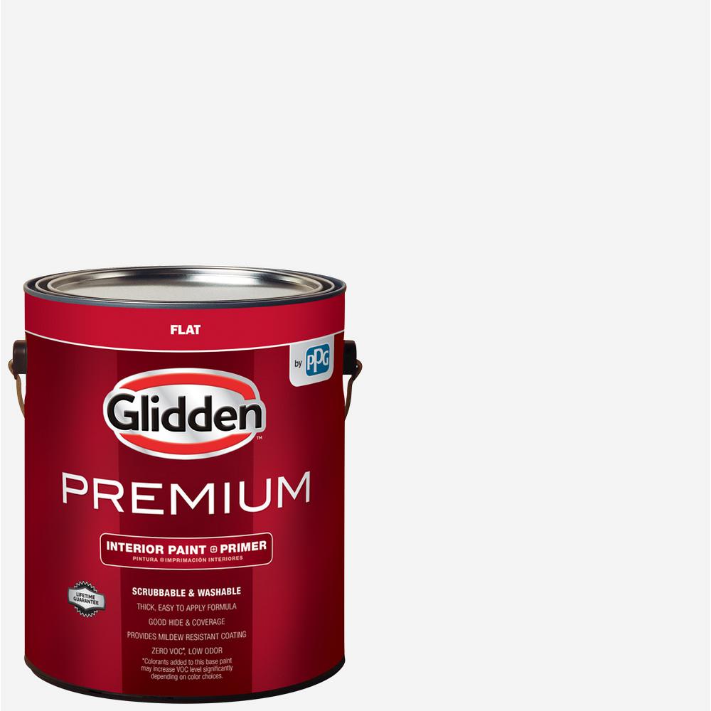 glidden paint premium interior flat base colors gal homedepot