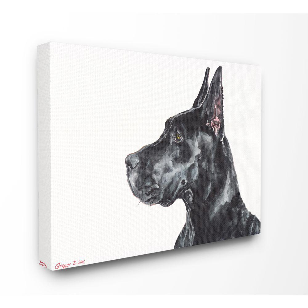 Stupell Industries 16 In X 20 In Black Great Dane Dog Pet By George Dyachenko Canvas Wall Art Pwp 230 Cn 16x20 The Home Depot