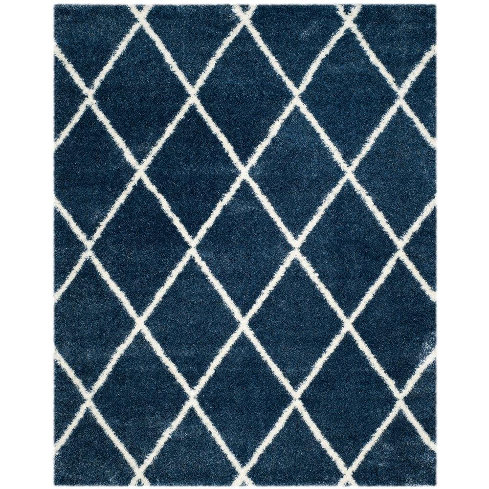 Safavieh Montreal Shag Blue/Ivory 8 ft. x 10 ft. Area RugSGM831A8