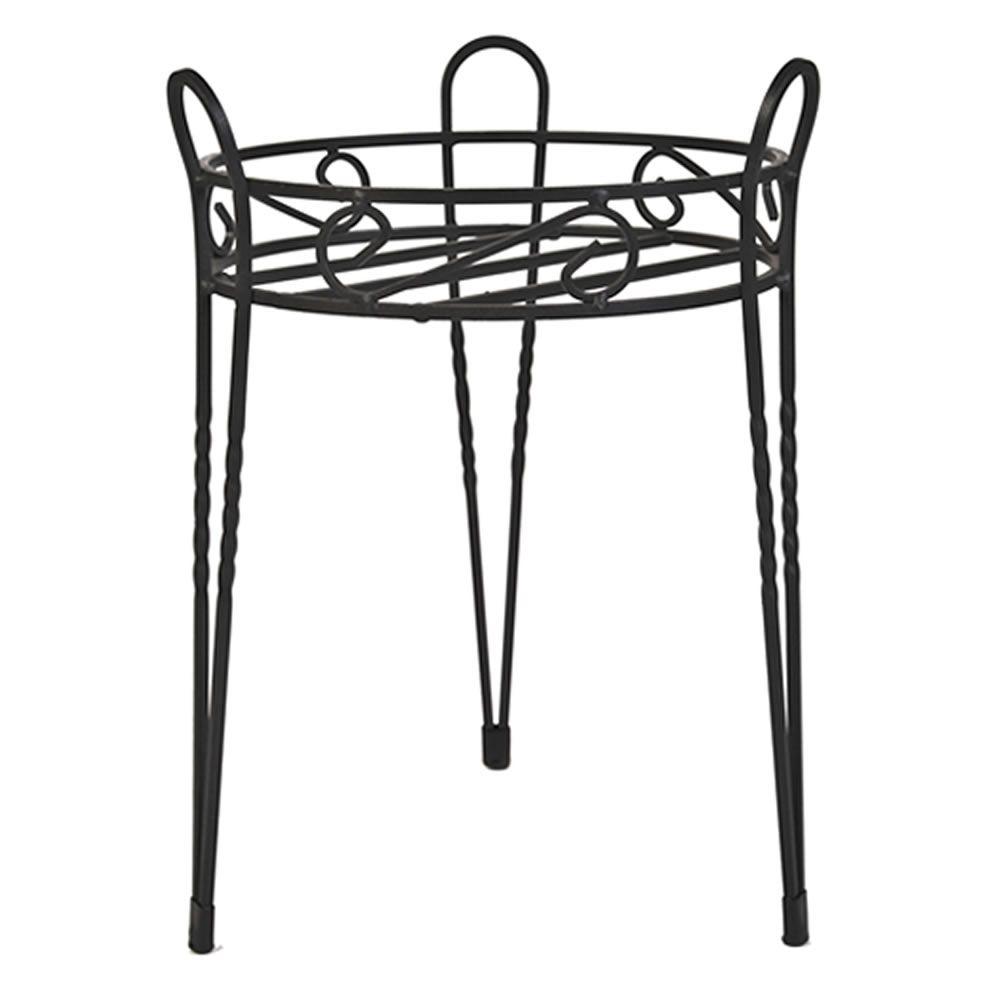 CobraCo 15 In. Canterbury Scroll Top Metal Plant Stand-SCBPS1015-B ...